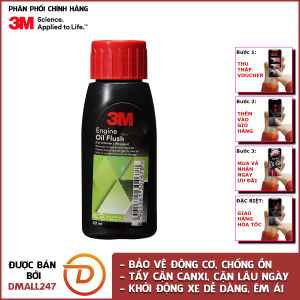Phụ gia nhớt vệ sinh động cơ xe máy 3M 50ml 3M-EOF50 - Tẩy cặn carbon súc động cơ