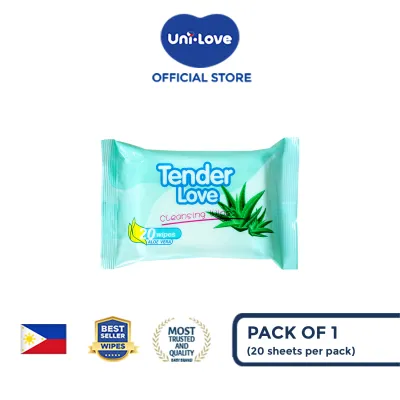 Tender Love Aloe Vera Cleansing Wipes 20s Pack of 1
