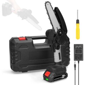 (Local delivery)6 Inch Mini Chainsaw Battery Electric Cordless Chain Saw Pruning Elektrik Saw Cutter2