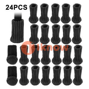 I know 24pcs Knitted Chair Leg Socks Furniture Table Feet Leg Floor Protectors Covers