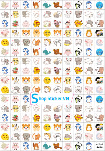 Sticker khen thưởng hình icon dễ thương tờ A4 - 159 Stick - SP26