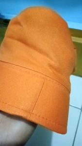 topi murah bucket anak .bucket warna orange cewe.bucket polos