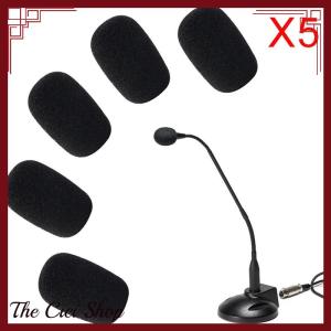 [The Cici Shop] 5PCS Mic Microphone Windscreen Soft Foam Pad Mic Cover Holder Sponge Skin