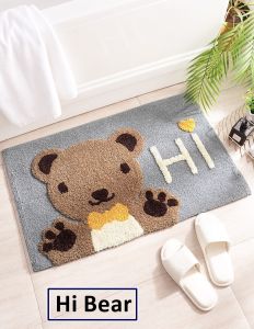 *SG SELLER* Anti Slip Cashmere Bath Mat|Machine Washable Thick MicroFiber Absorbent Non Slip Bathroom Floor Mat|Size 45x65cm