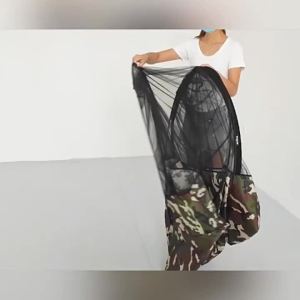 Folding Camo Camping Mosquito Net Tent with Bottom Zipper Outdoor Mosquito Net Double Mesh Tent Portable Mosquito Net Outdoor