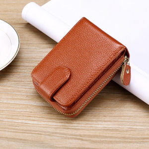 2023 Fashion Genuine Leather Bank Card Driver License ID Card Holder Walet Men and Women Credit Card Wallets Purse Cardbag Organ Style CardCase
