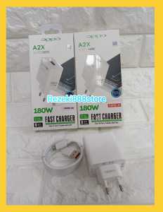 Charger for Oppo A2X 180W Super Vooc Fast Charger Batok + Cable Support Fast Charger
