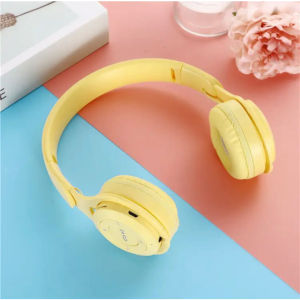 Headphone Bluetooth Y08 Pure Bass Headset Earphone Handsfree Bluetooth Bando Extra Bass Macaron