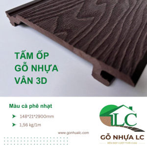 MÃ 148*21-3D ỐP TƯỜNG GỖ NHỰA NGOÀI TRỜI ỐP GỖ NHỰA VÂN GỖ 3D ỐP TRẦN BAN CÔNG