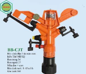 BÉC TƯỚI PHUN MƯA CÁNH ĐẬP 3 TIA BB-C3T 8-15m REN 27-34