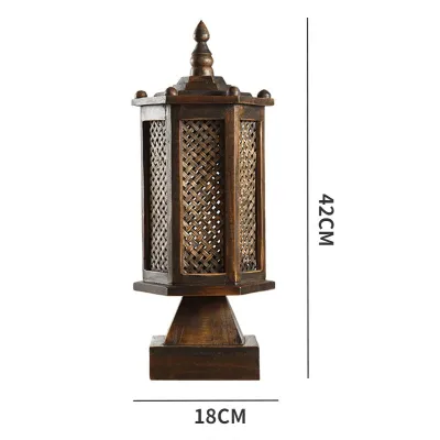 Bamboo lamp โคมไฟ ปิรมิด โคมไฟหัวเตียง ไม้ไผ่ สไตล์วินเทจ ตกแต่งบ้าน โรงแรม ห้องนั่งเล่น จัดส่งฟรี