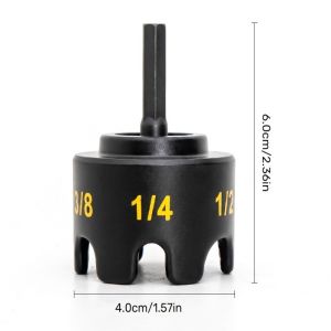 DIVATEN Multipurpose Nut Remover Tool Impact Drill Compatible 1/4 Inch 3/8 Inch 1/2 Inch Bolt Extractor Tool Convenient Removal Extractor Design Nut-Zipper Drill Attachment For Impact Drills