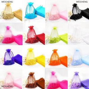 [COD] WEICHENG BAREN 50pc Organza Gift Bags Jewelry Candy Bag Wedding Favors Bags Mesh Gift Pouches