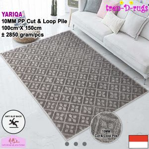 Tren-D-rugs Karpet plush 3d timbul polos permadani bulu alas lantai kamar tidur ruang tamu tebal halus kualitas premium anti slip 100 cm x 150 cm - NMs