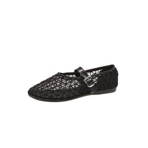 Free Shipping 2026 Spring New WomenS Shoes Hollow Mesh Breathable Flat Shallow Pointed Toe Fashion Casual Shoes