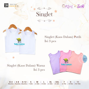 TOKO LIELYS / Zebe Tanktop Dalam 0 - 11th Kazel Tanktop Kazel Kaos Dalam isi 3 Pcs