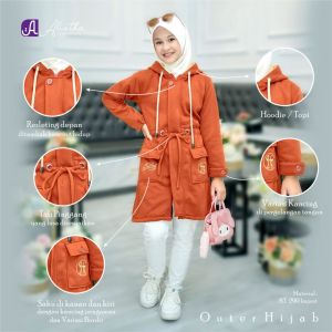 Alvano Store - Hijacket Jaket Hijab Anak Perempuan Muslimah Ukuran Tanggung 5 - 12 Tahun Terbaru 2023 Fashionable Kekinian