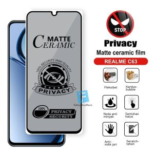 Tempered Glass Realme C63 Layar Ceramic Matte Anti Spy Full Handphone