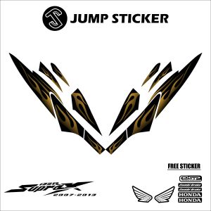 Stiker Striping Supra X 125 R - CW - SW 2007 - 2013 grafis variasi 008