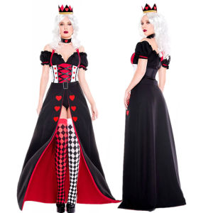 Halloween Costumes Poker Queen of Hearts Costume for Adult Women Cosplay2026