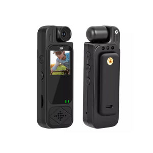 Body Camera กล้องบันทึกวีดีโอขนาดเล็กตำรวจ Action Police Body Camera ถ่ายภาพในที่มืด กล้องดิจิตอลขนาดมินิหน้าจอ ระยะเวลาการใช้งานยาวนาน ฟังก์ชันการมองเห็นในที่มืด 2K ความละเอียดสูง