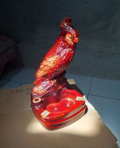 ASBAK ROKO UNIK BURUNG KAKATUA/MIX PUTIH/HOME DECORATION/FULL WARNA