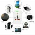 Travel Adaptor internasional colokan listrik universal steker all in1 EU AU UK US Plug multifungsi Colokan Stop Kontak. 