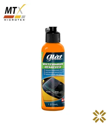 Microtex Glaz Water Marks Remover 125ml (Glass Cleaner Acid Rain Remover Water Spot Remover Water Stain MTX Car Care)