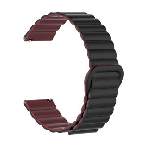Applicable to Huawei gt3/gt4 Two-color silicone magnetic watch strap Samsung watch6 Universal 20/22mm Watch band