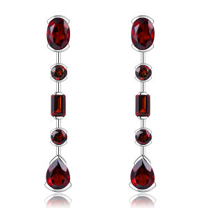 Lohaspie Jewelry Genuine 3.5 Carats Drop Earring Silver 925 Original Natural Chrome Diopside Drop Earring Green Gemstone Earings For Women Birthday Gift Jewelry