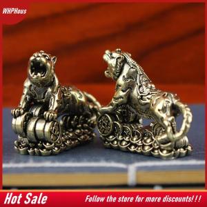 【COD】🔥🔥🔥 Brass Tiger Desktop Decoration Living Room Tea Table Sculpture Metal Craft Home Decorations Chinese Zodiac Tiger Statue