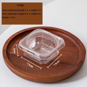 50PCS Mooncake Packaging Lining Box/Disposable Dessert Egg Yolk Crisp Tray with Lid/Cookie Container Baking Box  ﻿