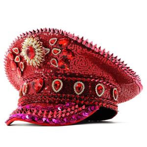 Luxurious Captain Hat Bride Hat Sailor Hat for Bachelorette Party Headwear Headgear for Club Stage