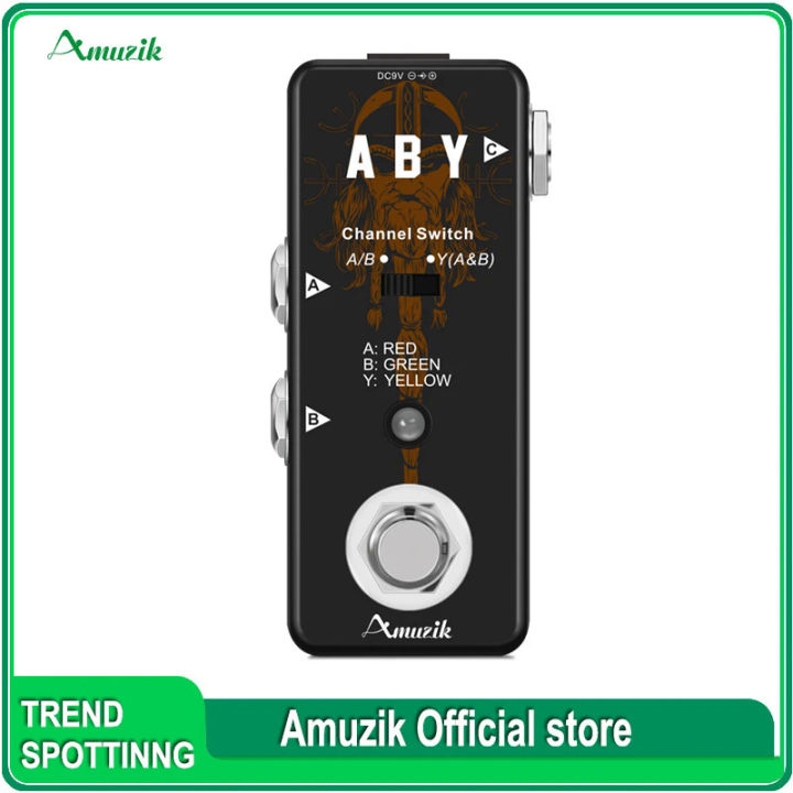 Amuzik ABY Switch Line Selector Selection Channel Pedal Mini AB Switcher Electric Guitar