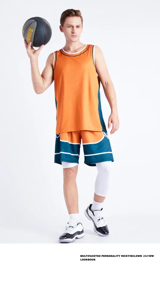 American-Style One-Leg Basketball Tights One Long One Short Five-Point  Cropped Pants Fitness Running Training Leggings Equipment Men