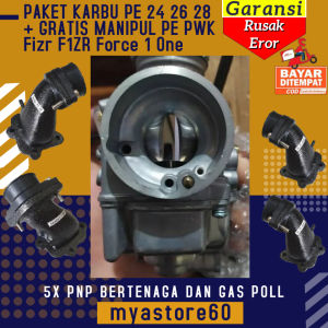 PROMO BUNDLING PAKET KARBURATOR PE + FREE MANIPUL MANIPOL INTEK FIZR F1ZR FORCE 1 ONE KARBU CARBU CARBURATOR PE PWK 26 28
