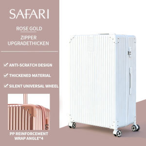 SAFARI 24/20 inch Travel Luggage Thickened Border Password Suitcase Retro Luggage Right Angle Zipper Luggage Large Capacity Silent Suitcase New Student Password Box