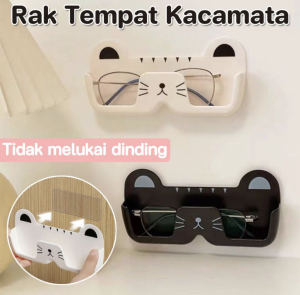 Rak Penyimpanan Kacamata Tempel Dinding Wadah Tempat Kacamata Gantung Bermotif Lucu  / Kotak Freme Tempel Kacamata