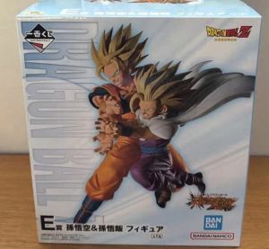 Original BANDAI Ichiban Kuji Spectacular Battle Prize E Son Goku & Son Gohan Model Decoration Figure Gift Collection
