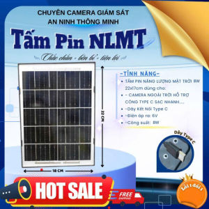 Tấm pin năng lượng mặt trời 5V-8W cổng sạt Type C - nguồn sạt trực tiếp