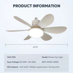 【COD&Stok Lokal】PAYOCA 3 In 1 E27 LED Lampu Kipas Angin 30W/42W/50W Dengan Remote Control Dan Pengharum Gratis 3 Warna Plafon Lampu Gantung Kipas