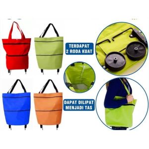 Tas Belanja Troli Lipat Serbaguna Kantong Belanja Troli Praktiis Multifungsi