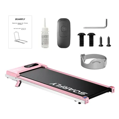 SOARFLY ลู่วิ่งไฟฟ้า 1-14KM/H ลู่วิ่งพับได้ 3.5HP Mini Treadmill ในครัวเรือน ฟิตเนส ดูดซับแรงกระแทก สายพาน40cm ลู่วิ่งไฟฟ้าใช้ในบ้าน แถม สนับเข่าซิลิโคน