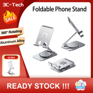 360° Aluminum Alloy Foldable Phone Tablet Stand – Rotating Desktop Holder for iPhone Xiaomi Samsung Lazy Portable Universal Stand