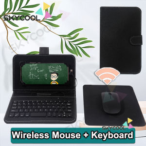 🔥HOT🔥【🇵🇭 Stock&COD】Multi -function 3 In 1 Android Mobile Phone Keyboard Foldable Protective Case Built -in Bracket Cartoon Pattern Reading Education Learning Office Is Suitable for OTG Function Mobile Phones