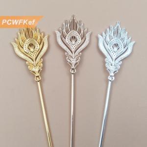 【PCWFKef】 10 Miếng Hợp Kim Phoenix Lông Hàn 163x3.3Mm Sắt Tóc Stick DIY Trang Sức Phụ Kiện