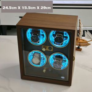 กล่องหมุนนาฬิกา 1/2/4 สล็อตไฟ WIth USB LED สีฟ้า + ฝาปิดเปิดฟังก์ชั่นหยุดฉุกเฉินอัตโนมัติโซ่อุปกรณ์