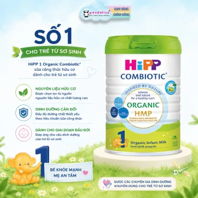 Sữa Công Thức HiPP 1 Organic Combiotic 800g – Sữa Bò Hữu Cơ Chính Hãng - Date 01/2028