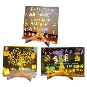 บอร์ดไฟ LED อะคริลิคมีไฟอเนกประสงค์สำหรับร้านกาแฟร้านอาหารกระดานวาดภาพไฟ LED ส่องสว่างป้ายอะคริลิคใส