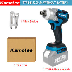 Kamolee Tool 1800N.m/520N.m 1/2 & 1/4 inci Kunci Pas Dampak Listrik Untuk Mengencangkan Ban Dan Sekrup Kompatibel Dengan Baterai Makita